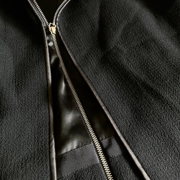 NWT Lafayette 148 NY 14W 100% Wool A-Line Sheath Midi 3/4 Sleeve Dress Black - Picture 8 of 16